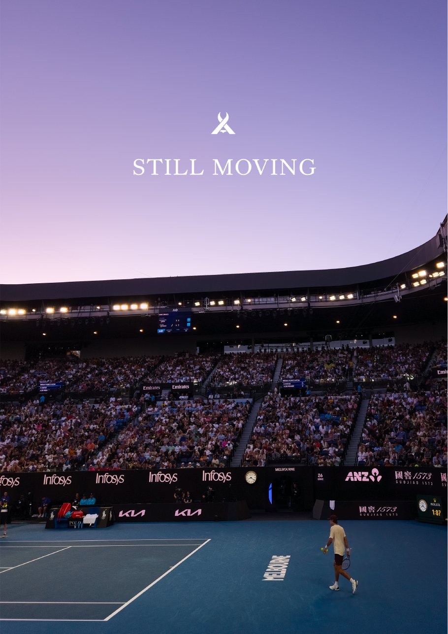 Still Moving — cover, Rod Laver Arena at dusk